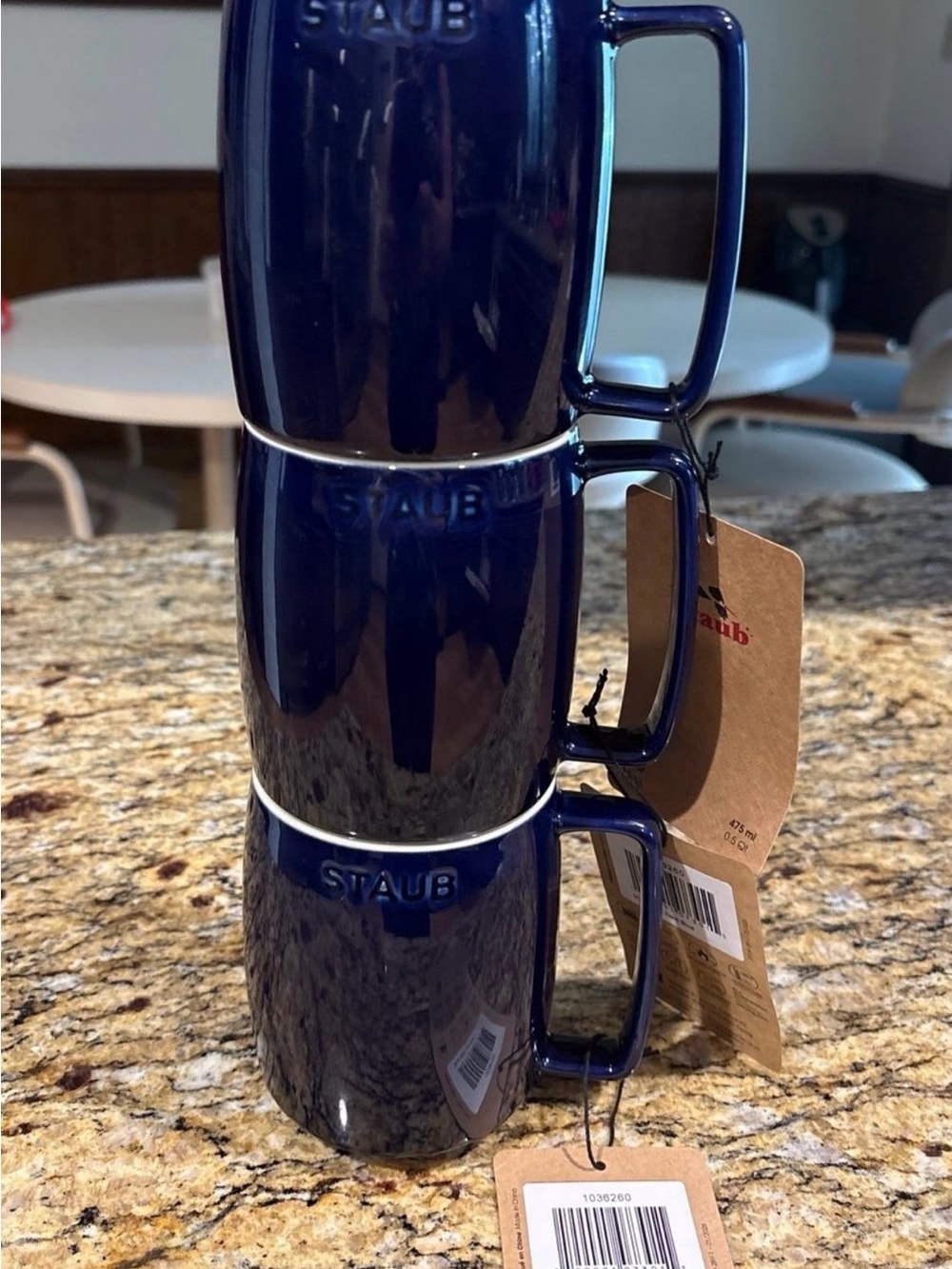 Staub Dark Blue Ceramic Mugs - Set of 3 - Picture 2 of 8